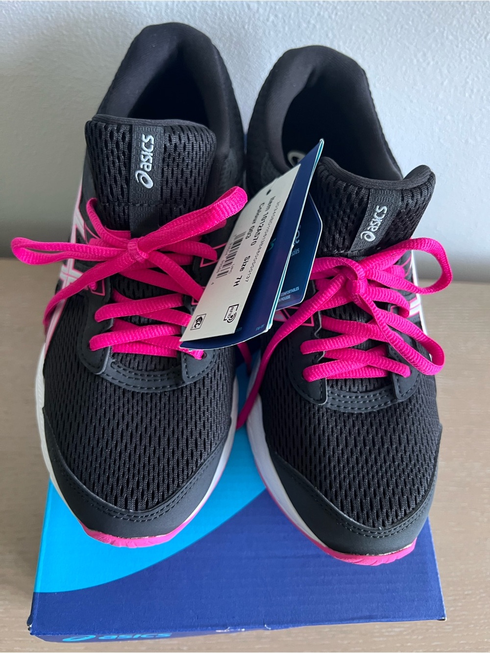 ASICS New Women's Black Running Shoes with Hot Pink Details - Picture 9 of 9